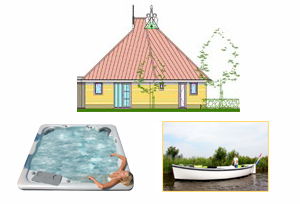 24-persoons VIP Luxe Multigeneration Pallertshuis met wellness op Bungalowpark Emslandermeer in Groningen